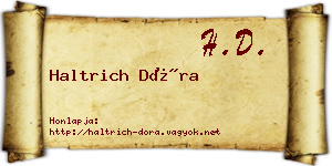 Haltrich Dóra névjegykártya
