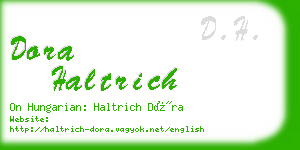 dora haltrich business card